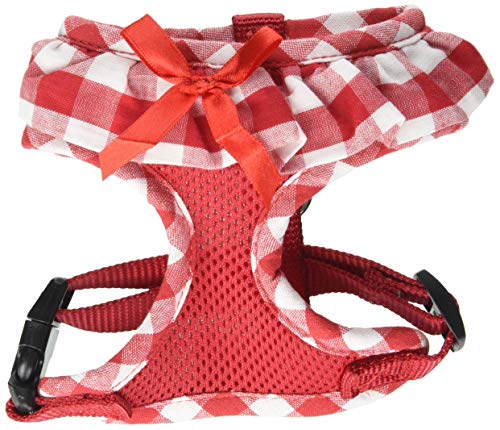 DOOGY CLASSIC Geschirr Air Mesh Vichy rot TXS 23-33cm von DOOGY CLASSIC