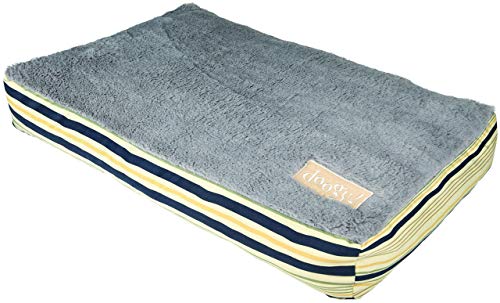 DOOGY CLASSIC Matratze Stripy, blau, Größe L, 90 x 60 x 12 cm von DOOGY CLASSIC