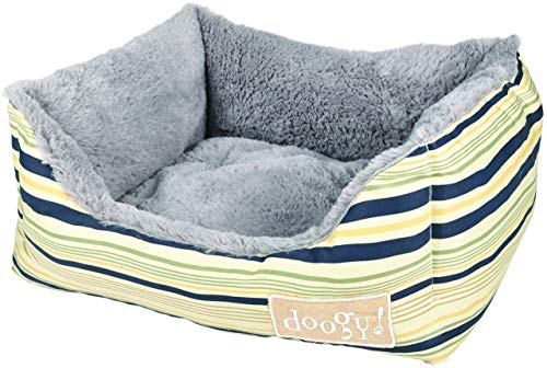 DOOGY CLASSIC Sofa Stripy Blau T S 45 x 40 x 19 cm Kissen abnehmbar von DOOGY CLASSIC