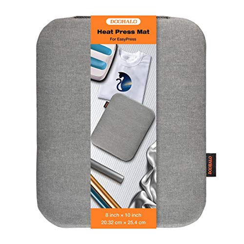 DOOHALO Hitzepresse für Cricut Easy Press Craft Bügelmatte für Power Heat Press Maschine für Handwerk Vinyl Bügeln Isolierung Transfer T-Shirts und HTV Vinyl Projekt 20,3 x 25,4 cm von DOOHALO