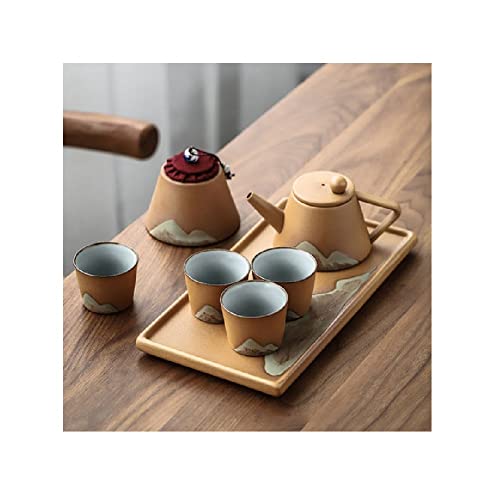 DOOKAA Tee Set teeset chinesisches teeservice Chinesisches Keramik-Kung-Fu-Teeset mit Teetablett und kleinen Teewerkzeugen, Porzellan-Teeservice(Color:3,Size:) von DOOKAA