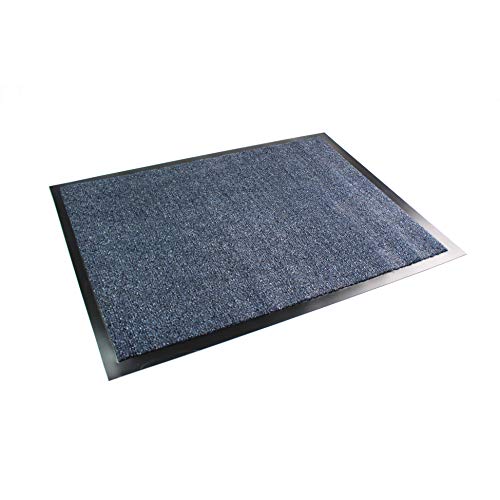 Doortex Schmutzfangmatte | Fußmatte "valuemat" | 60 x 80 cm | aus Polypropylen | Vinyl | blau | rechteckig | für den Innenbereich von DOORTEX