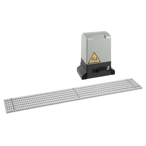 Automatischer Schiebetoröffner, mit 2 Fernbedienungen und 6 Zahnstangen, 370 W, 220 V, Garagentorantrieb für Tore bis 800 kg, 1400 U/min von DOPBENT