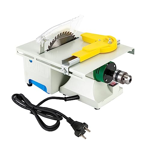DOPBENT 5-in-1 Mini Tischkreissäge, 750W Tragbare Schleifmaschine Elektrische Poliermaschine, 800-10000RPM Multifunktionale Tischschleifmaschine für Polieren, Schneiden und Schleifen von DOPBENT