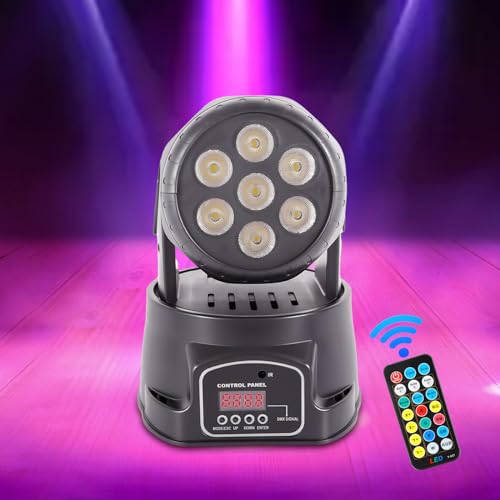 Moving Head Bühnenlicht,7 X 10W RGBW DMX Professioneller Mini Moving Head Spot Beam,4 in1 Strobe Beleuchtung Effekt,Party DJ Disco Lights mit Fernbedienung für Halloween Club Hochzeit Moving Head Bühnenlicht,7 X 10W RGBW DMX Professioneller Mini Moving Head Spot Beam,4 in1 Strobe Beleuchtung Effekt,Party DJ Disco Lights mit Fernbedienung für Halloween Club Hochzeit von DOPBENT