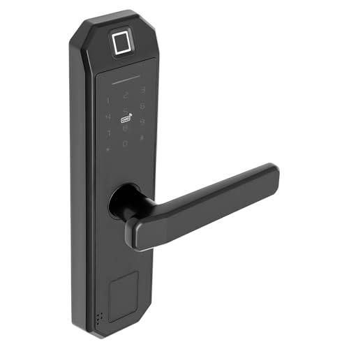 Smart Lock mit Fingerabdruck, Passwort und Schlüssel, Elektronisches Türschloss, Intelligentes Türschloss, Sprachansage, Lange Standby-Zeit, Initialisierungseinstellung von DOPBENT