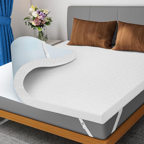 DOPEDIO 7,5cm Gel Memory Foam Matratzen Topper Weiche Matratzenauflage mit Öko-TEX® 100 Zertifizierung, Waschbarer Bezug für Boxspringbett und Schlafsofa (140x200cm, Weiß) von DOPEDIO