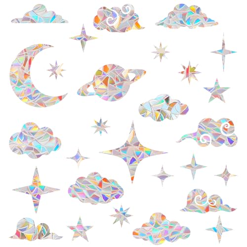 DOPENSPI 28 Stück Prisma Fensteraufkleber, Regenbogen Window Sticker Sonnenfänger Fenster Vogel Anti Kollisions Fenster Aufkleber Vogelschutz Fensterfolie Suncatcher Sticker DOPENSPI 28 Stück Prisma Fensteraufkleber, Regenbogen Window Sticker Sonnenfänger Fenster Vogel Anti Kollisions Fenster Aufkleber Vogelschutz Fensterfolie Suncatcher Sticker von DOPENSPI