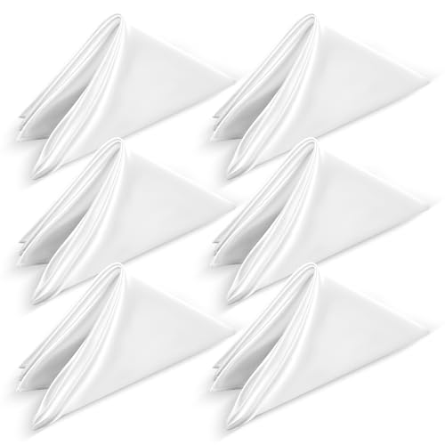 DOPENSPI 6 Stück Stoffservietten Weiß, 43x43 cm Polyester Servietten Weiß Waschbar Wiederverwendbar Tischservietten Servietten Hochzeit für Veranstaltungen Hochzeiten Partys Mittagessen Restaurant DOPENSPI 6 Stück Stoffservietten Weiß, 43x43 cm Polyester Servietten Weiß Waschbar Wiederverwendbar Tischservietten Servietten Hochzeit für Veranstaltungen Hochzeiten Partys Mittagessen Restaurant von DOPENSPI
