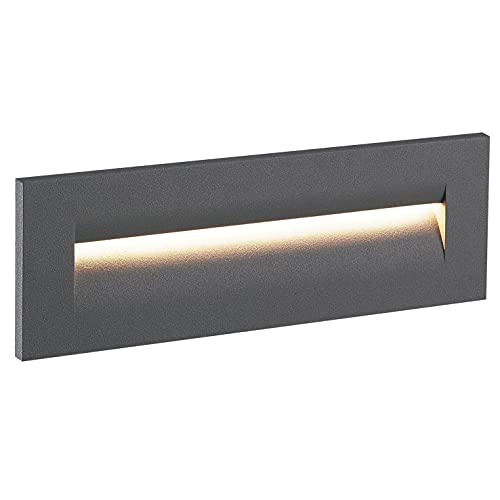 DOPO LIGHTING - Wandeinbauleuchte AMBERES, anthrazit, SMD LED, Außenbereich IP65. Ideal für die Beleuchtung von Außentreppen und Fluren. von DOPO LIGHTING