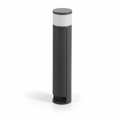 DOPO LIGHTING - gartenlampe mit steckdose LUA-Fassung G9 anthrazit wegeleuchte mit steckdose mit Led 3000K gartenleuchte mit steckdose mit IP44 Schutz. gartensteckdose mit licht ideal für Wege Gärten von DOPO LIGHTING