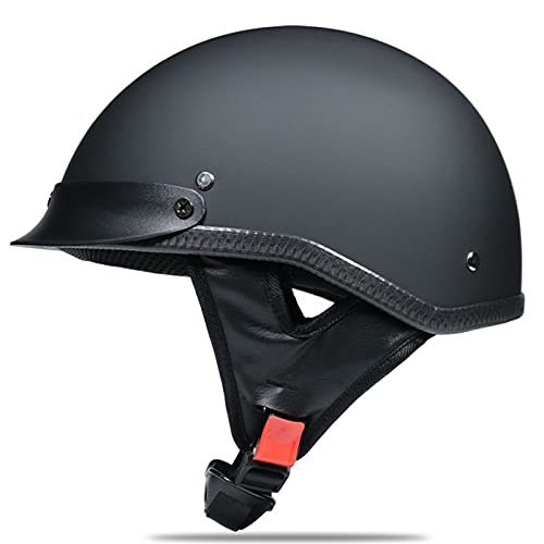 Motorrad Halbhelme Brain Cap Halbschale Jet-Helm Roller-Helm Scooter-Helm Retro HelmeMotorrad Half Helm Männer und Frauen Erwachsene für Cruiser Chopper Biker Moped, ECE-Zulassung,C,L von DOPORA