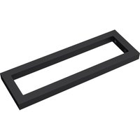 Doporro - 2 Stück Edelstahl Waschtischkonsole schwarz 50x3x15cm WH01 Regalträger Regalhalter - Schwarz matt | Rechteckig von DOPORRO