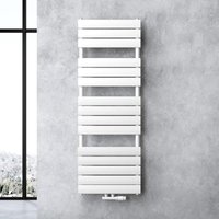 Design Badheizung Flachheizkörper 140x50cm Weiß Paneelheizkörper Einlagig Horizontal Mittelanschluss Bad-Heizkörper - Doporro von DOPORRO