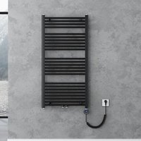 Design Badheizung gerade 120x60cm Anthrazit Röhrenheizkörper Horizontal 2in1 Mittelanschluss oder Seitenanschluss Badheizkörper mit Heizstab 600W Design Badheizung gerade 120x60cm Anthrazit Röhrenheizkörper Horizontal 2in1 Mittelanschluss oder Seitenanschluss Badheizkörper mit Heizstab 600W von DOPORRO