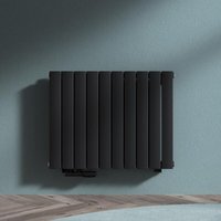 Doporro - Vertikal Badeizkörper Badheizung 77x60cm ‎Anthrazit Doppellagig Heizkörper Flachheizkörper Mittelanschluss Flach Paneelheizkörper 1072Watt von DOPORRO