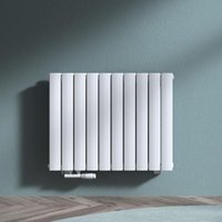 Design Flachheizkörper Badheizung Paneelheizkörper Zweilagig Vertikal Seitenanschluss Badheizkörper 77x60cm Weiß fv - Doporro von DOPORRO
