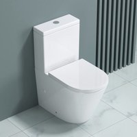 Design Stand wc Toilette bodenstehend Tiefspüler mit Silent-Close spülrandlose Toilette spülrandloses wc Aachen179T - Doporro von DOPORRO