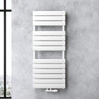 Design Badheizung Flachheizkörper 120x60cm Weiß Paneelheizkörper Einlagig Horizontal Mittelanschluss Bad-Heizkörper - Doporro von DOPORRO