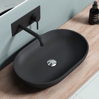 Design Waschbecken Bad 54x34x10,5cm Waschtisch aus hochwertigem Guss-Marmor in Anthrazit matt DIN-Anschlüsse - Anthrazit matt - Doporro Design Waschbecken Bad 54x34x10,5cm Waschtisch aus hochwertigem Guss-Marmor in Anthrazit matt DIN-Anschlüsse - Anthrazit matt - Doporro von DOPORRO