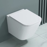 Doporro - Hänge-WC Spülrandlos 52x36x36cm Wand wc inkl. Softclose Keramik Tiefspül-Toilette Weiß Aachen112 Doporro - Hänge-WC Spülrandlos 52x36x36cm Wand wc inkl. Softclose Keramik Tiefspül-Toilette Weiß Aachen112 von DOPORRO