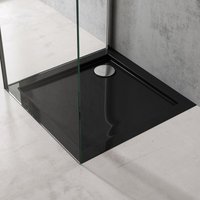 Duschtasse Duschwanne 80x80x4 flach inkl. Ablaufgarnitur aus Acryl in Schwarz Quadratisch DIN-Anschlüsse bodenebene Montage geeignet Faro1 - Schwarz Duschtasse Duschwanne 80x80x4 flach inkl. Ablaufgarnitur aus Acryl in Schwarz Quadratisch DIN-Anschlüsse bodenebene Montage geeignet Faro1 - Schwarz von DOPORRO