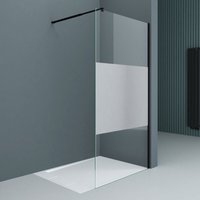Duschwand Duschtrennwand 80x200 Walk-In Dusche mit Stabilisator aus Echtglas 8mm ESG-Sicherheitsglas Teilsatiniert inkl. Nanobeschichtung - Doporro Duschwand Duschtrennwand 80x200 Walk-In Dusche mit Stabilisator aus Echtglas 8mm ESG-Sicherheitsglas Teilsatiniert inkl. Nanobeschichtung - Doporro von DOPORRO