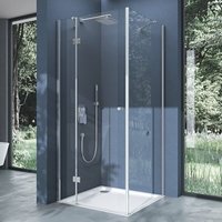 Doporro Eck-Duschkabine Eckdusche Rav05K 90x100x190cm Duschabtrennung ESG-Sicherheitsglas Klarglas inkl. Easy-Clean-Beschichtung - Klarglas Doporro Eck-Duschkabine Eckdusche Rav05K 90x100x190cm Duschabtrennung ESG-Sicherheitsglas Klarglas inkl. Easy-Clean-Beschichtung - Klarglas von SOGOOD