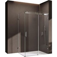 Doporro Eck-Duschkabine Eckdusche Ravenna17-2 100x100x195cm Duschabtrennung mit Schiebetür ESG-Sicherheitsglas Klarglas 4-Punktbefestigung inkl. von SOGOOD