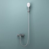 Doporro - edles Duschsystem mit Handbrause-Set Einhebelmischer inkl. Wasserstrahlarten Dusch-Set für Duschen & Badewannen - Silber von DOPORRO