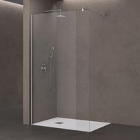 Luxus Duschwand Duschabtrennung Bremen2K 100x200 Walk-In Dusche mit Stabilisator aus Echtglas 10mm ESG-Sicherheitsglas Klarglas inkl. von DOPORRO