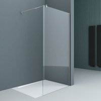 Luxus Duschwand Duschabtrennung Bremen2K 60x200 Walk-In Dusche mit Stabilisator aus Echtglas 10mm ESG-Sicherheitsglas Klarglas inkl. Nanobeschichtung von DOPORRO