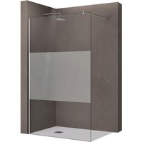 Luxus Duschwand Duschabtrennung Bremen2MS 100x200 Walk-In Dusche mit Stabilisator aus Echtglas 10mm ESG-Sicherheitsglas Klarglas inkl. von DOPORRO