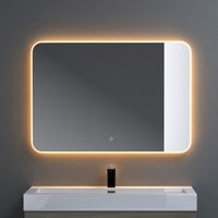 Doporro - Luz Badspiegel-03 LED-Beleuchtung 1000x700mm Stufenloses Dimmen Wandspiegel Beschlagfrei mit Touchbedienung 5 mm Glas von DOPORRO