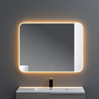 Luz Badspiegel-03 LED-Beleuchtung 900x700mm Stufenloses Dimmen Wandspiegel Beschlagfrei mit Touchbedienung 5 mm Glas - Doporro von DOPORRO