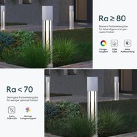 Mai & Mai Außenleuchte ⌀120xH700mm IP65 Wegeleuchte Außen Pollerleuchte für Garten, 3000K Stehlampe Gartenlampe Außenlampe Standleuchte Sandweiß 10W von DOPORRO