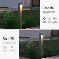 Mai & Mai Stehleuchte Außenleuchte 6x6x40cm IP65 Wegeleuchte Außen Außenpollerleuchte für Garten, 3000K Stehlampe Gartenlampe Außenlampe Standleuchte von DOPORRO