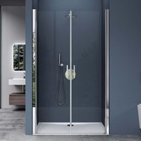 Doporro Duschtür Nischentür dusche Duschabtrennung Duschkabine 90cm Nischendrehtür 195cm ESG-Sicherheitsglas Duschtür aus Klarglas mit Hebe- und von SOGOOD