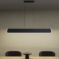 Pendelleuchte 100cm LED Hängelampe Dimmbar mit Fernbedienung 3000K/4000K/6000K Verstellbares Kabel 20W matt Schwarz Hängeleuchte für Esszimmer von DOPORRO
