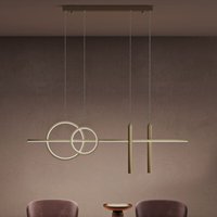 Pendelleuchte 100cm led Hängelampe Linear design 3000K/4000K/6000K Verstellbares Kabel 38W Gold Hängeleuchte für Esszimmer Wohnzimmer Schlafzimmer Pendelleuchte 100cm led Hängelampe Linear design 3000K/4000K/6000K Verstellbares Kabel 38W Gold Hängeleuchte für Esszimmer Wohnzimmer Schlafzimmer von DOPORRO