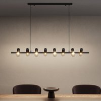 Pendelleuchte 120cm led Hängelampe 8 Flammig 4000K Verstellbares Kabel E27 Schwarz Hängeleuchte für Esszimmer Wohnzimmer Schlafzimmer Pendelleuchte 120cm led Hängelampe 8 Flammig 4000K Verstellbares Kabel E27 Schwarz Hängeleuchte für Esszimmer Wohnzimmer Schlafzimmer von DOPORRO