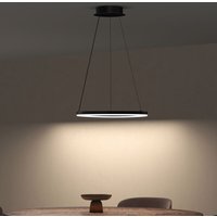 Pendelleuchte 50cm led Hängelampe Dynamisches Wellendesign 3000K/4000K/6000K Verstellbares Kabel 16W Schwarz Hängeleuchte für Esszimmer Wohnzimmer von DOPORRO