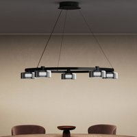 Pendelleuchte 59cm led Hängelampe Rund 5 Flammig 3000K/4000K/6000K Verstellbares Kabel Schwarz Hängeleuchte für Esszimmer Wohnzimmer Schlafzimmer Pendelleuchte 59cm led Hängelampe Rund 5 Flammig 3000K/4000K/6000K Verstellbares Kabel Schwarz Hängeleuchte für Esszimmer Wohnzimmer Schlafzimmer von DOPORRO