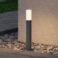 Pollerleucht Standleuchte Wegeleucht aus Aluminium für den Außenbereich, Standlampe 40 cm Höhe IP65 Rechteckig Schutzklasse led 3000K Sandgrau dunkel von DOPORRO