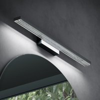 Spiegelleuchte 60cm led Badlampe Spiegellampe, 6000K Badezimmer Lampe led Wandleuchte Sandschwarz 14W Leuchtschein Spiegelleuchte 60cm led Badlampe Spiegellampe, 6000K Badezimmer Lampe led Wandleuchte Sandschwarz 14W Leuchtschein von DOPORRO