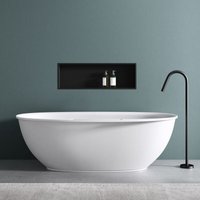 Wandnische Dusche Schwarz 30 x 90cm Duschablage Bad befliesbar aus Edelstahl Duschregal Unterputz-Montage - schwarz - Doporro von DOPORRO