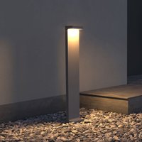 Wegeleuchten Außen IP65 Pollerleuchte für Garten, 3000K Aussenleuchte, 10x6x60cm Außenlampe Standleuchte Sandgrau dunkel 6W LumaTorch - Doporro von DOPORRO