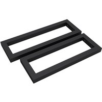 Wandkonsole 35x2x15 cm rostfreie Edelstahl schwarz Wandhalter rechteckig WH01 Träger Regalträger Regalhalter (2 Stück) - Schwarz|2-Stück - Doporro von DOPORRO