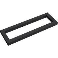 Doporro - 1 Stück Edelstahl Waschtischkonsole schwarz 45x3x15 cm WH01 Regealträger Regalhalter - Schwarz matt | Rechteckig von DOPORRO