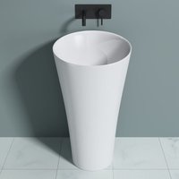 51x51x90cm Design Standwaschbecken Colossum33 aus Gussmarmor Waschtisch Waschplatz - weiß - Doporro von DOPORRO